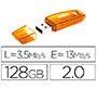 Memoria usb emtec flash c410 128 gb 2.0 naranja