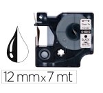 Cinta q-connect 1000 negro-blanco 12mm x 7m dymo