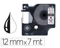 Cinta q-connect negro-transparente 12mm x 7mt dymo