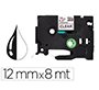 Cinta q-connect tze-131 transparente-negro 12mm longitud 8 mt
