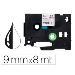 Cinta q-connect tze-221 blanco-negro 9 mm x 8 m - Brother