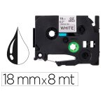 Cinta q-connect tze-241 blanco-negro 18 mm x 8 m - Brother