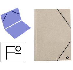 Carpeta mariola gomas folio 3 sencilla carton ecologico color gris