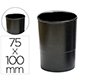 Cubilete portalapices q-connect negro opaco plastico 100% reciclado redondo diametro 75 mm alto 100 mm