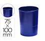 Cubilete portalapices q-connect azul opaco plastico redondo diametro 75 mm alto 100 mm