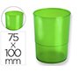 Cubilete portalapices q-connect verde translucido plastico diametro 75 mm alto 100 mm