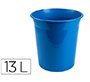 Papelera plastico q-connect azul opaco 13 litros 275x285 mm