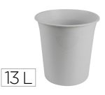 Papelera plastico q-connect gris opaco 13 litros 275x285 mm