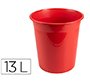 Papelera plastico q-connect rojo opaco 13 litros 275x285 mm