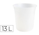 Papelera plastico q-connect transparente 13 litros 275x285 mm