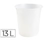Papelera plastico q-connect transparente 13 litros 275x285 mm