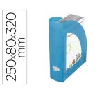 Revistero plastico q-connect azul translucido