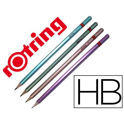 Lapices de grafito rotring metallic hb cuerpo colores surtidos