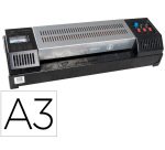 Plastificadora q-connect kf16918 profesional rugerizada caliente din a3 cuatro rodillos hasta 200 mc