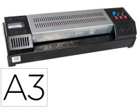 Plastificadora q-connect kf16918 profesional rugerizada caliente din a3 cuatro rodillos hasta 200 mc