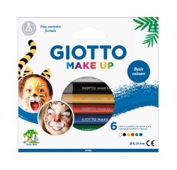 Set giotto make up 6 lapices cosmeticos colores clasicos