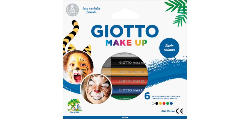 Set giotto make up 6 lapices cosmeticos colores clasicos