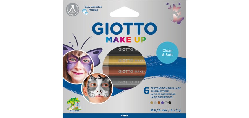 Set giotto make up 6 lapices cosmeticos colores metalicos