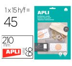 Tarjeta de visita apli invitacion hogar 210x99mm 200 g blanca pack de 15 hojas din a4