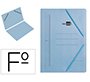 Carpeta liderpapel gomas folio sencilla carton pintado azul