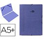 Carpeta liderpapel gomas cuarto sencilla carton pintado azul