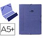 Carpeta liderpapel gomas cuarto bolsa carton pintado azul