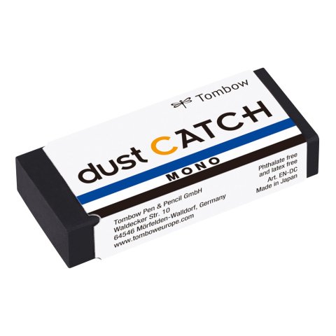 Goma de borrar tombow mono dust catch polimera caucho pvc negro especial atrapa residuos