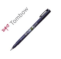 Rotulador tombow fudenosuke tinta base de agua punta pincel dura negro