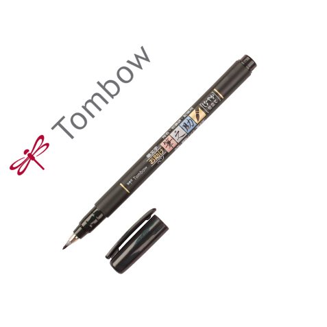 Rotulador tombow fudenosuke tinta base de agua punta pincel blanda negro