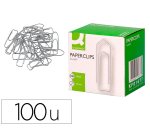 Clips niquelados q-connect nº4 50 mm caja de 100 unidades
