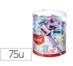 Sacapuntas maped plastico vivo 1 uso colores pastel surtidos
