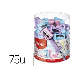 Sacapuntas maped plastico vivo 1 uso colores pastel surtidos
