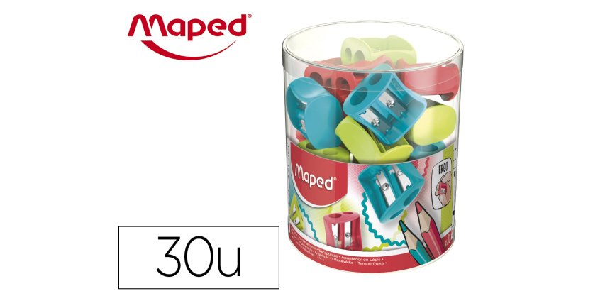 Sacapuntas maped plastico vivo 2 usos colores surtidos