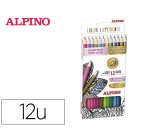 Lapices de colores alpino experience mina premium 3,3 mm special colors caja de 12 colores surtidos