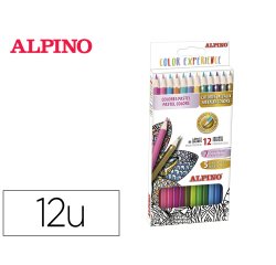 Lapices de colores alpino experience mina premium 3,3 mm special colors caja de 12 colores surtidos