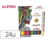 Lapices de colores alpino experience mina premium 3,3 mm caja carton de 24 unidades colores