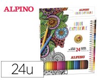 Lapices de colores alpino experience mina premium 3,3 mm caja carton de 24 unidades colores