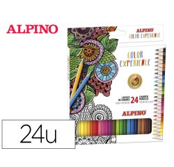 Lapices de colores alpino experience mina premium 3,3 mm caja carton de 24 unidades colores