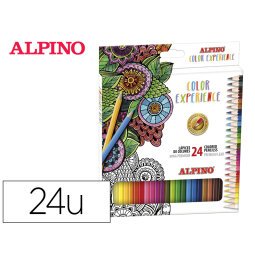 Lapices de colores alpino experience mina premium 3,3 mm caja carton de 24 unidades colores