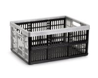 Caja plegable plasticforte 32 litros plastico color plata 480x350x230 mm