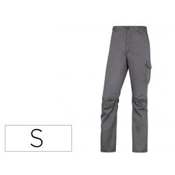 Pantalon de trabajo deltaplus cintura elastica 5 bolsillos color gris / negro talla s