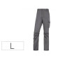 Pantalon de trabajo deltaplus cintura elastica 5 bolsillos color gris / negro talla l