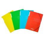 Carpeta pardo gomas solapas carton brillo expositor de 48 unidades colores surtidos