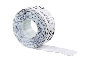 Etiquetas meto onduladas 26x12 mm lisa adh. 2 rollo de 1000 unidades