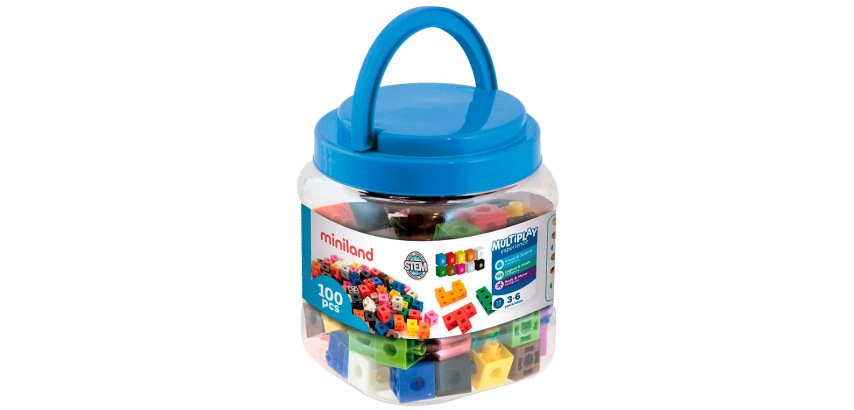 Juego Miniland 100 cubos 