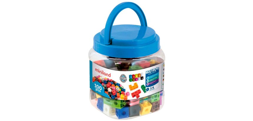 Juego Miniland 100 cubos 