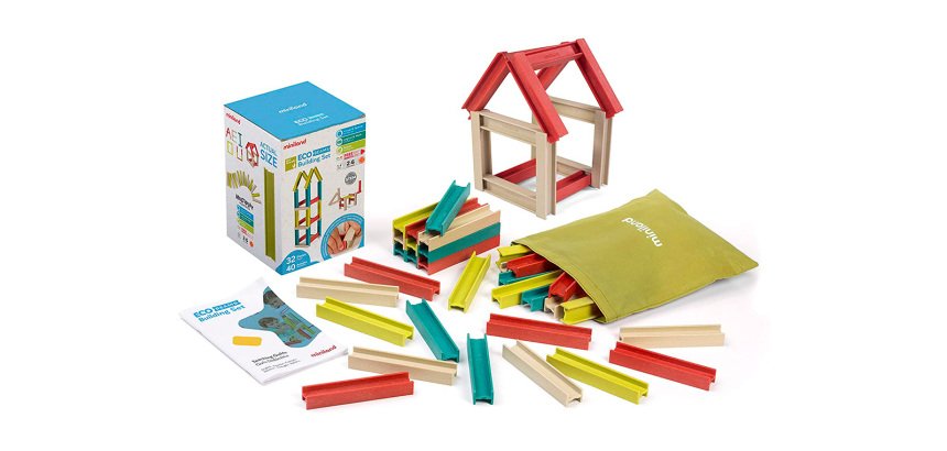 Juego didactico miniland construccion eco beams building 32 piezas
