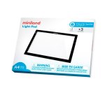 Mesa de luz led miniland para aprendizaje mediante estimulo visial formato din a4 360x270x5 mm