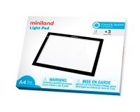 Mesa de luz led miniland para aprendizaje mediante estimulo visial formato din a4 360x270x5 mm