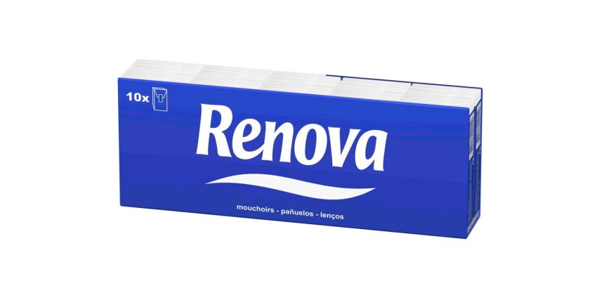 Pañuelos de papel renova pack de 10 paquetes